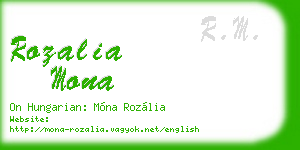 rozalia mona business card